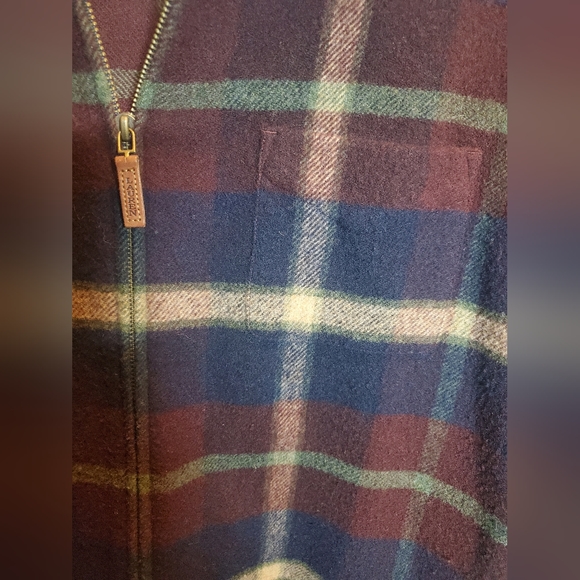 Ralph Lauren wool zipper front shirt jacket size XL plaid flannel 100% lambswool - Picture 5 of 7